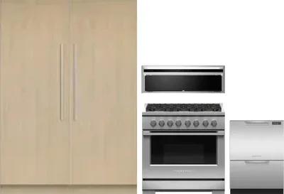 5 Piece Package Includes Refrigerator, Freezer, Range, Hood And Dishwasher